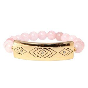 Flare Safety Bracelet Rose Quartz Gold Plated Size Small Never Worn Dead Battery